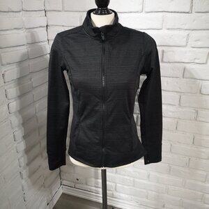 Hyba Ladies Size Medium Charcoal Full Zip Fitted Exercise Jacket
